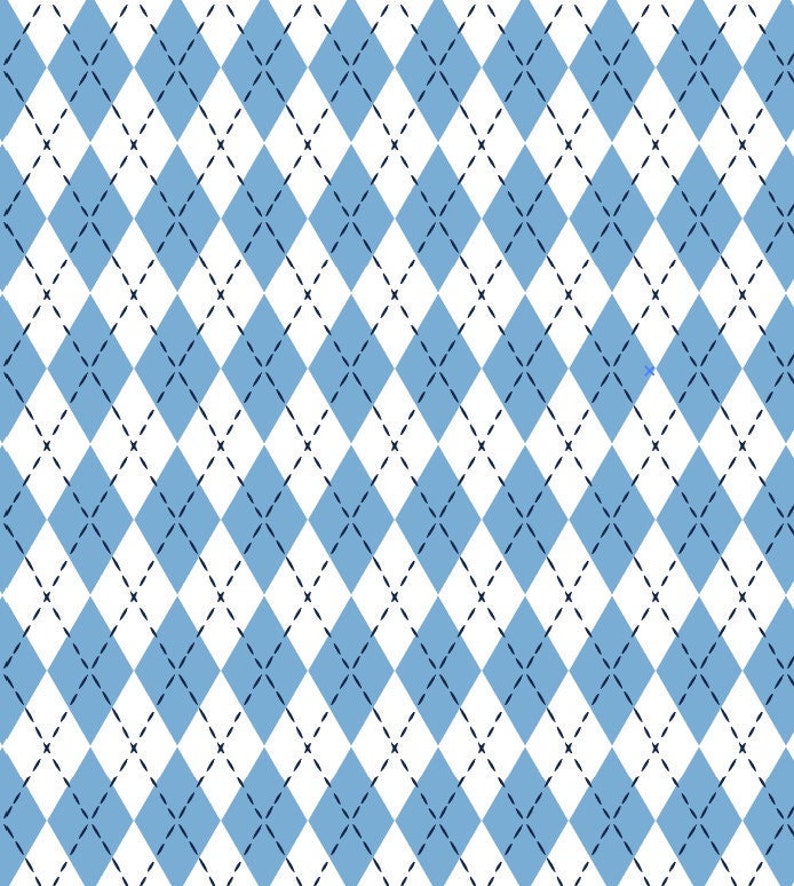 Carolina Blue Argyle Wallpaper/ Removable Wallpaper/ Peel and Stick Wallpaper/ Unpasted Wallpaper/ Pre-Pasted Wallpaper WW2305 image 1