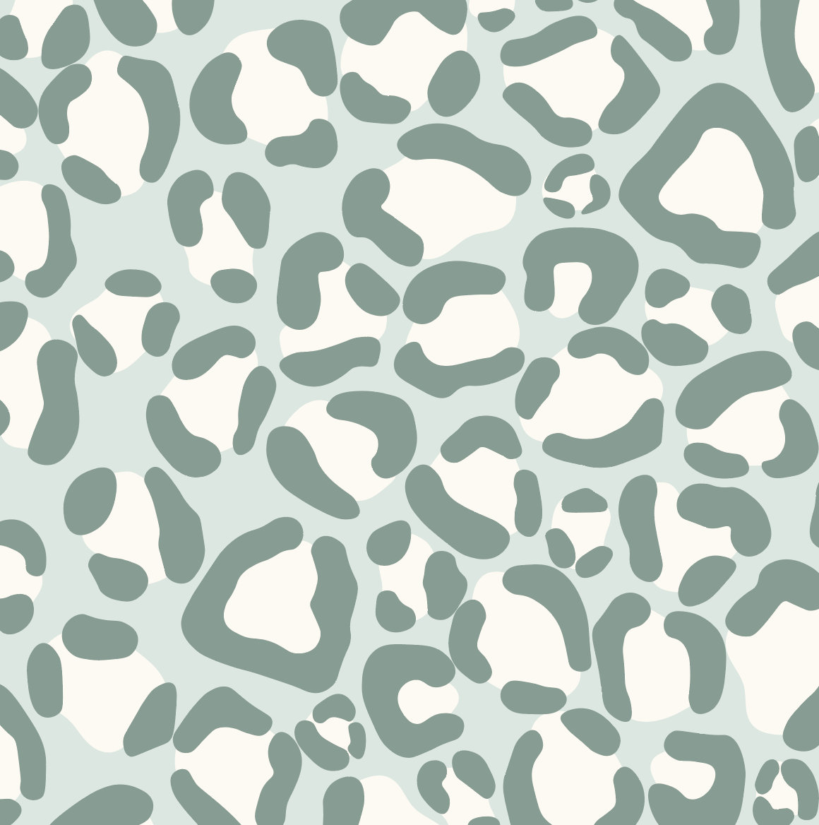 Peel and Stick Wallpaper Green/ Sage Green Modern Leopard Etsy