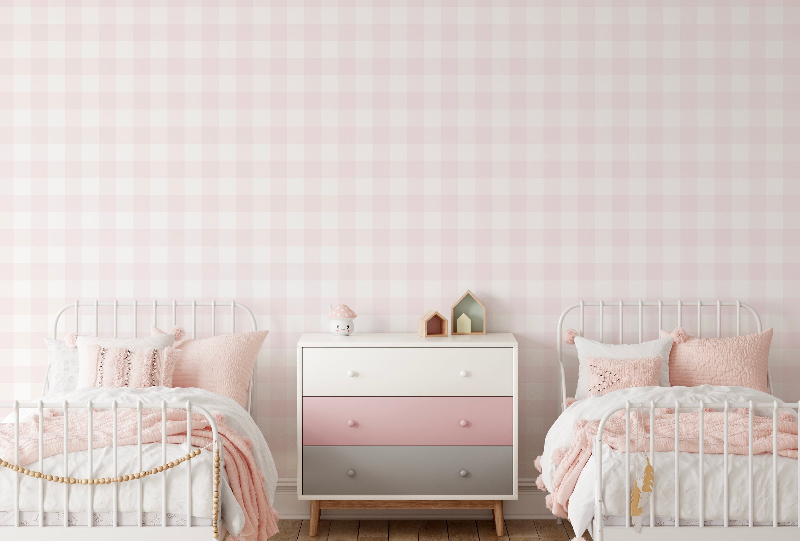 Soft Pink Solid Fabric, Wallpaper and Home Decor