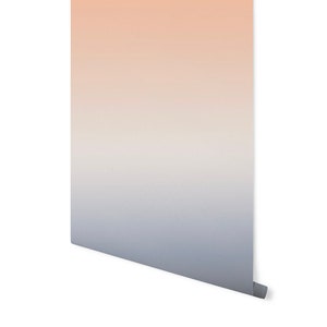 Wallpaper Ombre Gray Orange/ Peel and Stick Wallpaper/ Dawn Horizon Ombre Wallpaper/ Removable Wallpaper/ Unpasted/ Pre-Pasted WW2114