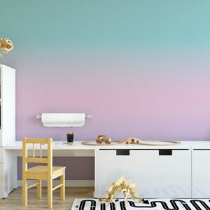 Wallpaper Ombre Pink Teal Purple Mermaid/ Mermaid Lagoon Ombre