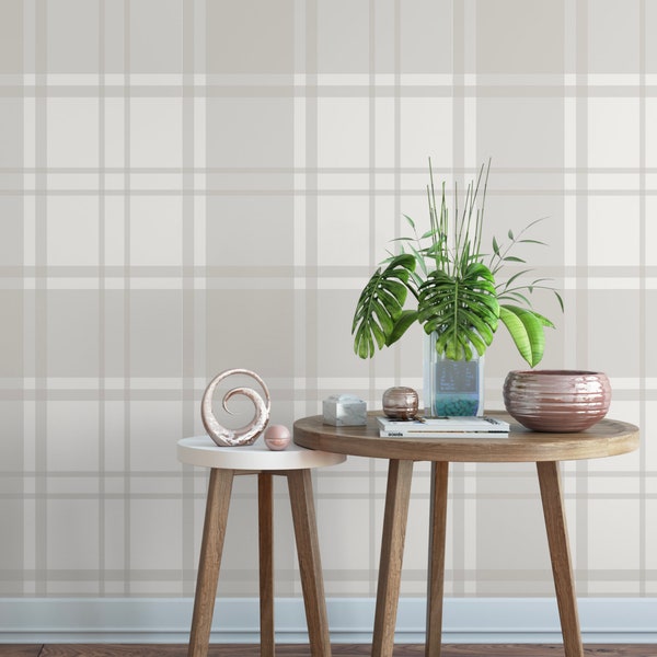 Peel and Stick Windowpane Wallpaper Etsy