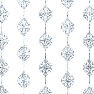 Peel and Stick Wallpaper Blue/ Navy Mandala Wallpaper/ Removable Wallpaper/ Unpasted Wallpaper // Pre-Pasted Wallpaper WW2059