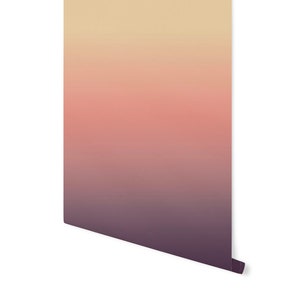 Wallpaper Ombre Boho/ Sun Kissed Plum Ombre Wallpaper/ Removable/ Unpasted/ Pre-Pasted Wallpaper WW2015
