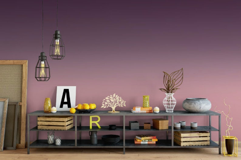 Dusty Rose and Plum Ombre Wallpaper // Removable Wallpaper // Etsy