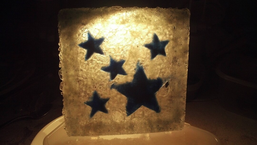 Rustic Glass Tile Lamp Etsy