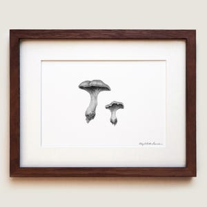 Chanterelle Mushrooms Art Print | Fungi Art | Framed Art Print