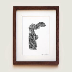 Winged Victory of Samothrace Art Print | Nike of Samothrace | Marble Sculpture | Framed Art Print