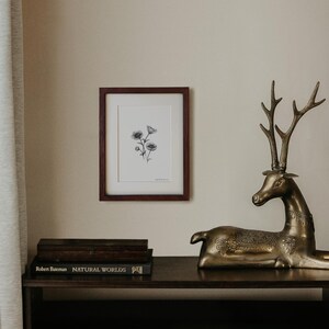 Buttercups Graphite Art Print: Solid Oak Frame, Archival Paper image 3
