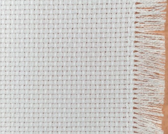Aida Cloth ~ Cross Stitch Fabric ~ 30x36 ~ 100% Cotton - 14 count ~ White