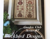 Blackbird Designs  Climbing the Trellis Cross Stitch Pattern, Garden Club Series 7