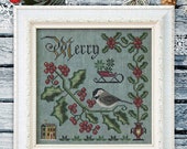 COTTAGE GARDEN SAMPLINGS Counted Cross Stitch Pattern, Merry and Bright