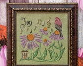 COTTAGE GARDEN SAMPLINGS Counted Cross Stitch Pattern, Sing For Joy