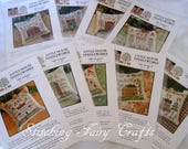 Little House Needleworks cross stitch patterns,  ABC samplers full set of nine patterns.