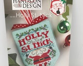 Hands on Design counted cross stitch pattern, Holly St Nick.