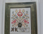 Friends are Like Flowers Cross Stitch Thread Pack and Pattern by Rosewood Manor,  counted cross stitch pattern and threads.