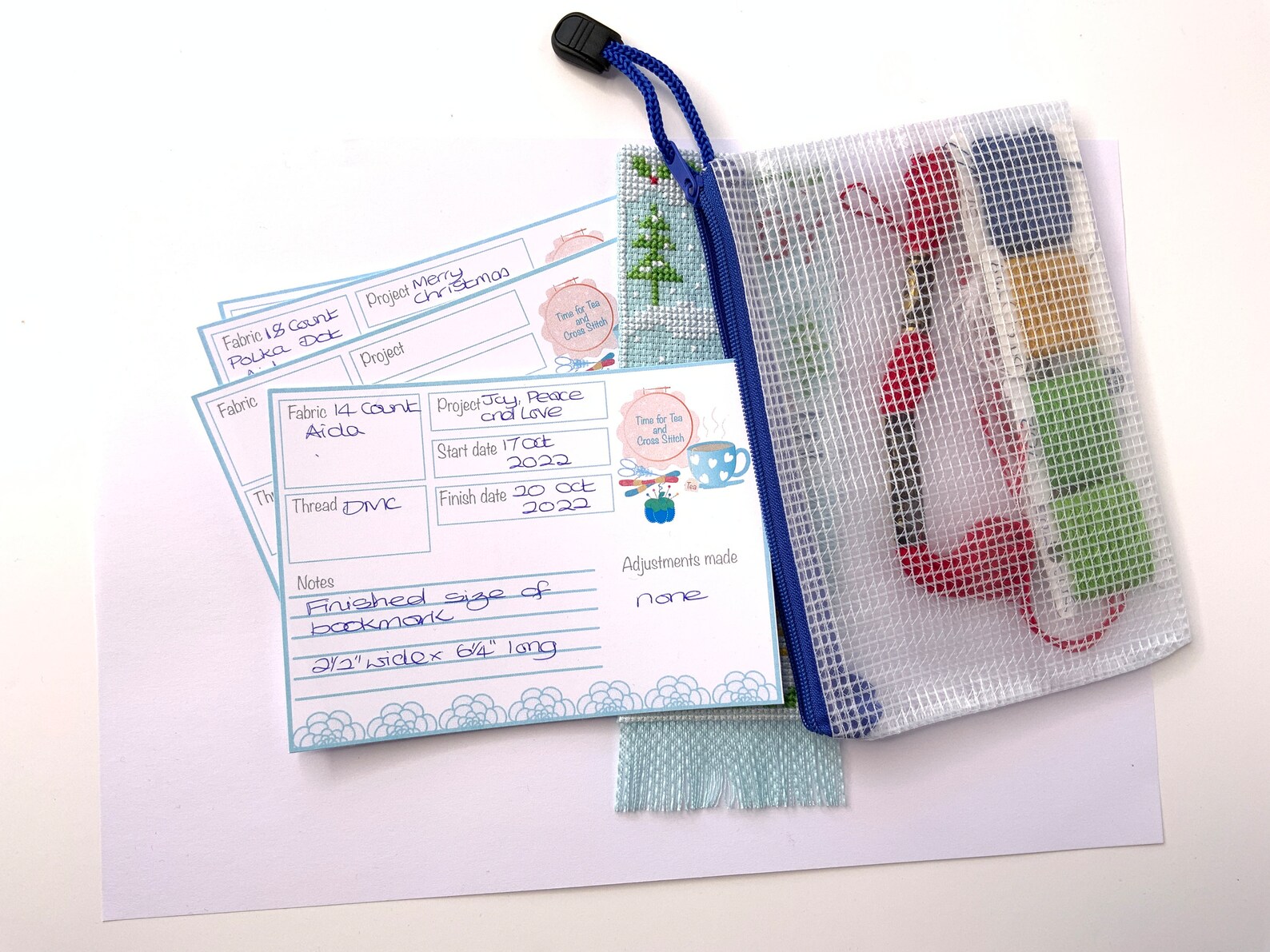 Printable Cross Stitch Project Cards for Organisation Cross Etsy