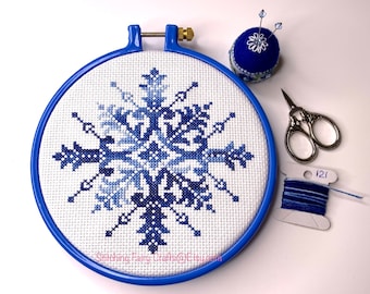 Snowflake cross stitch pattern, digital pdf, cross stitch designs, counted cross stitch, cross stitch chart, cross stitch snowflake