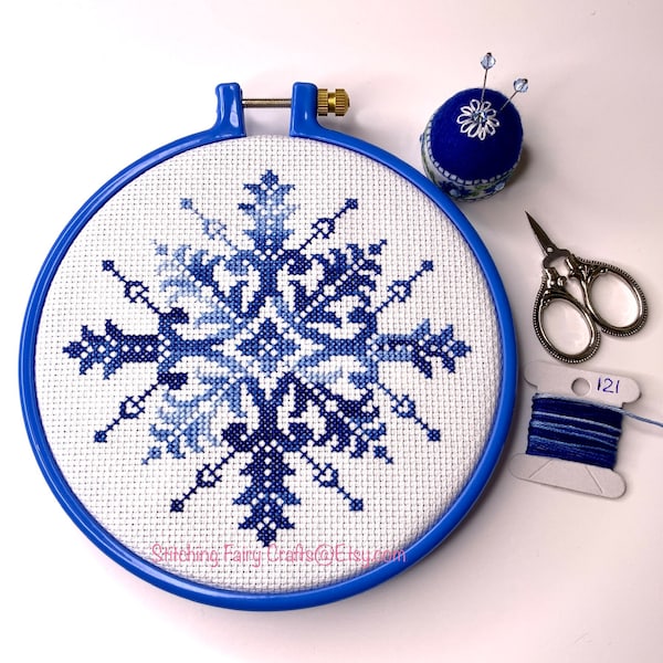 Snowflake cross stitch pattern, digital pdf, cross stitch designs, counted cross stitch, cross stitch chart, cross stitch snowflake