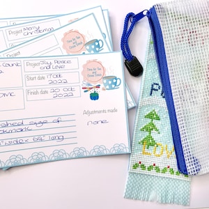 Cartes de projet imprimables au point de croix pour l'organisation, cadeau point de croix, organisation point de croix, cadeau pour brodeur
