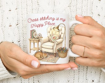 Cross Stitch Mug, Cross Stitcher Gift, Cross Stitching Gift for Mom, Cross Stitching Lover, Cross Stitcher Mug, Ceramic mug, 11oz 15oz 20oz