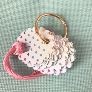 Valentine Heart Floss Drops: Cross Stitch Thread Organizer