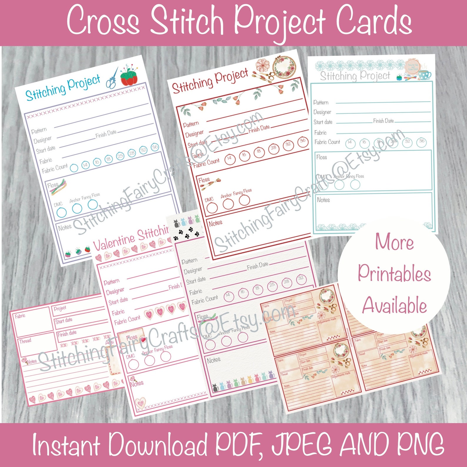 Printable Stitching Planner One Page Embroidery Planner - Etsy