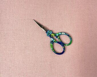 Floral Colourful Embroidery Scissors , Crochet scissors, yarn scissors, floral  scissors, gift for him, gift for her