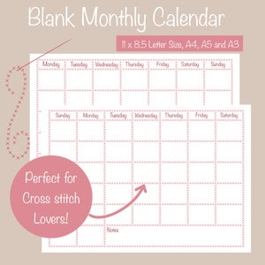 Printable Stitching Planner One Page, Embroidery Planner, Cross Stitch ...