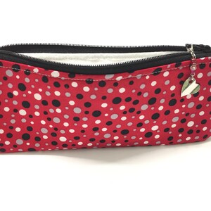 Polka Dots - Borsa con cerniera foderata