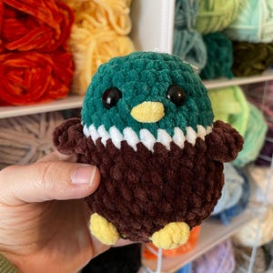 Ready to Ship - Mallard Duck Plushie - Handmade Crochet Stuffed Animal
