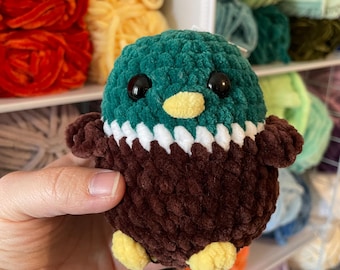 Ready to Ship - Mallard Duck Plushie - Handmade Crochet Stuffed Animal