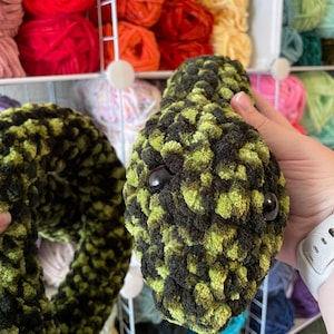 Ready to Ship - Jumbo Snake Plushie - Handmade Crochet Stuffed Animal