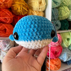 Ready to Ship - Whale Plushie - Handmade Crochet Stuffed Animal