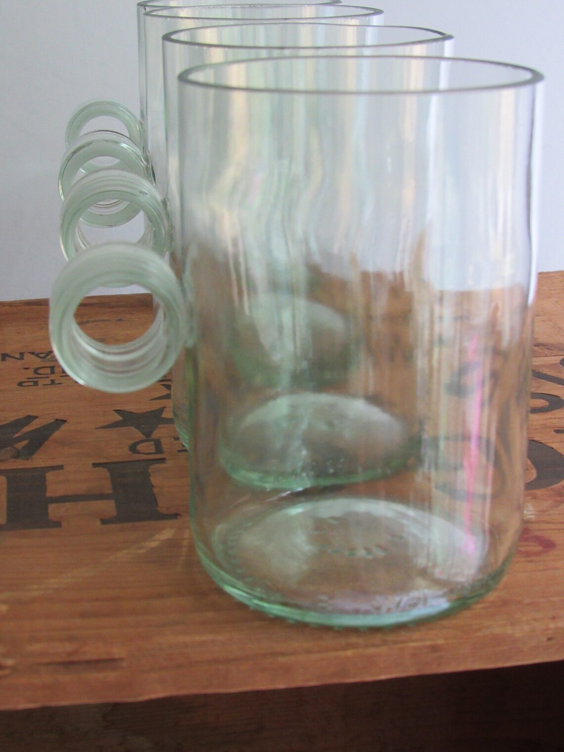 Set of 4 Eclectic Water Glasses Wine Glasses Drinkware Etsy