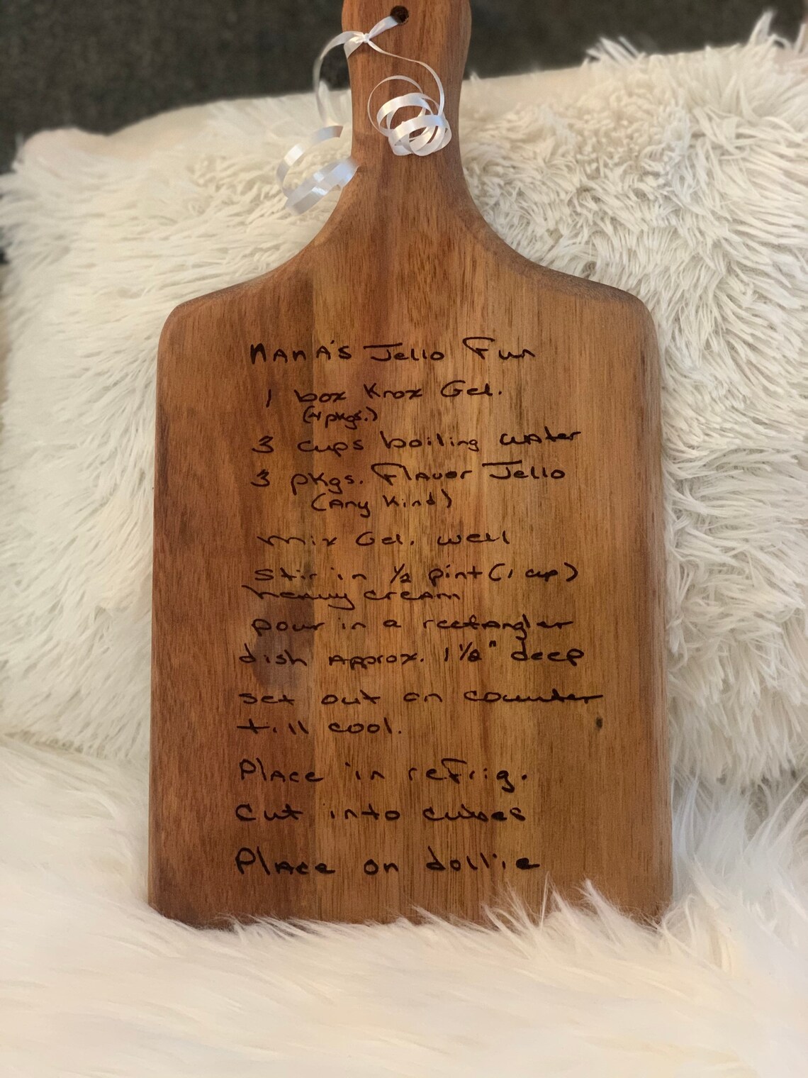 Custom Engraved Family Recipe Cutting Board Etsy