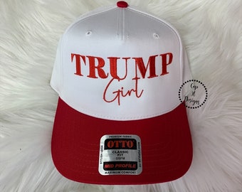 Embroidery Trump Girl Hat
