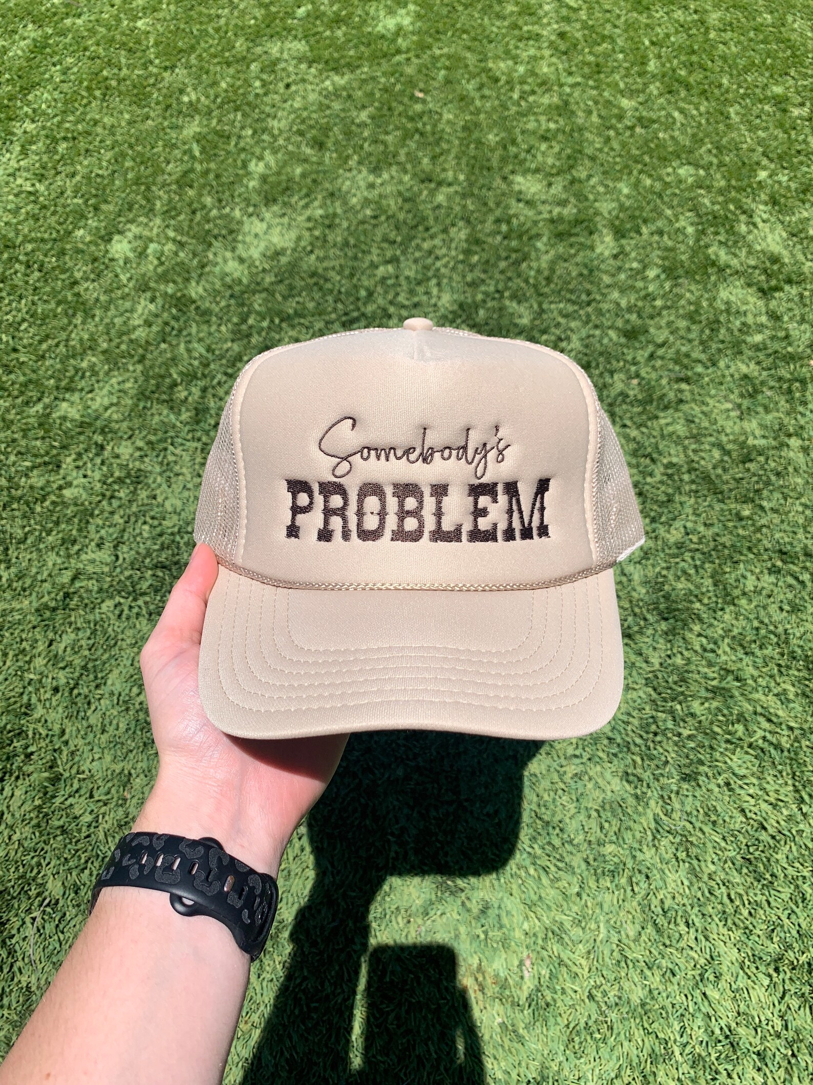 Problem Solver Hat Embroidery Somebody’s Problem Hat | Tan Hat - Etsy