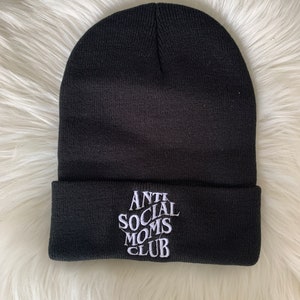 Anti Social Moms Club Beanie | Black Beanie