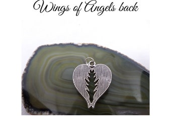 Wings of Angels Silver pendant. Perfect twin wings, sweet and petite.