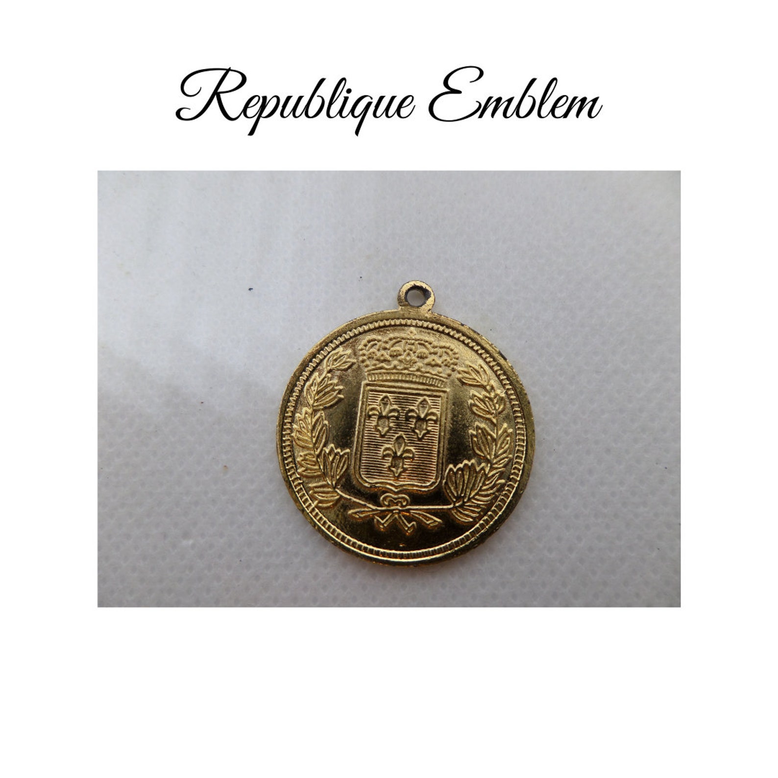 Roman Soldier RG coin pendant. Shiny Gold pendant Italian