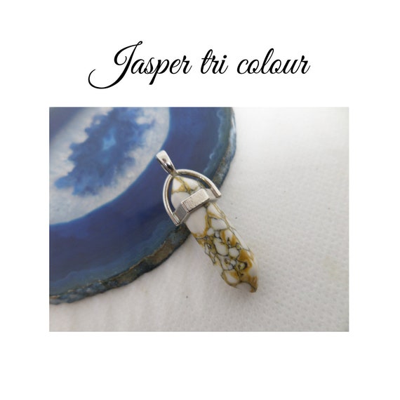 Natural solid double spear pointed Jasper gemston… - image 2