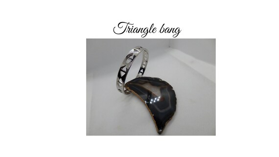 Solid beautifully crafted triangle styled bangle.… - image 1