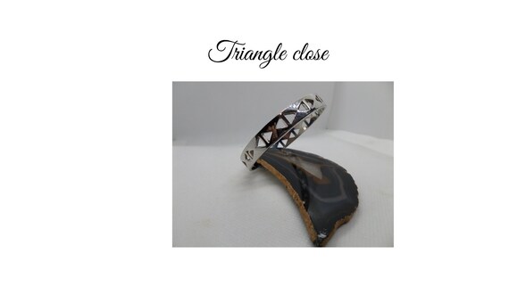 Solid beautifully crafted triangle styled bangle.… - image 3