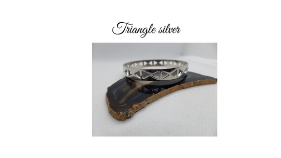 Solid beautifully crafted triangle styled bangle.… - image 5