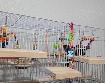 Kiln Dried Pine Plank Perch: Chinchilla, Bird, Sugar Glider Cage Toy