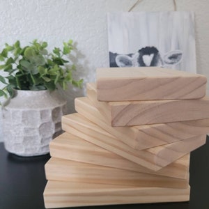 unfinished wooden blocks  wood crafts sanded ready to be painted or stained 8" x 3 1/2"