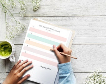 Long Term Goal Sheet Printable PDF