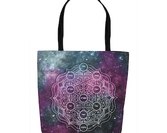 Jewish - Kabbalah - Sefirot Tree - Bat Mitzvah Gift - Tote Bags - Multiple Sizes