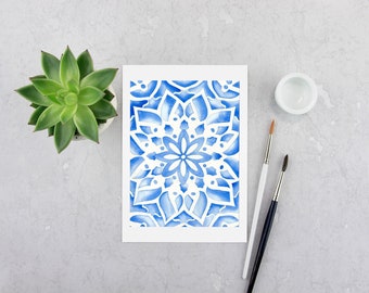 PRINTABLE Art, Coloring Sheet, Coloring Page, Abstract Geometric Print, Meditation Stress Relief, Meditation Poster, Wall Art